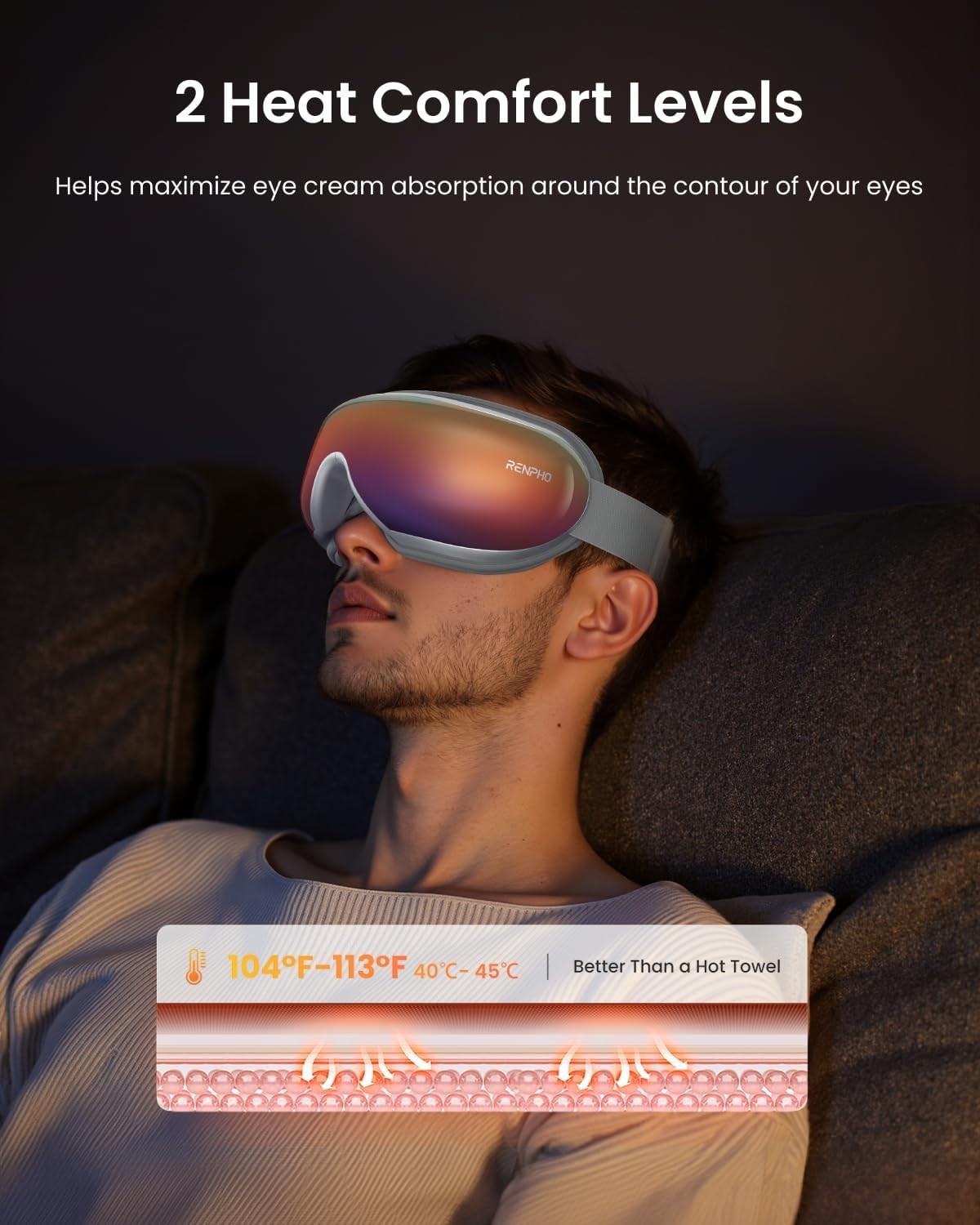 Heated Eye Massager Remote Bluetooth Sleep Mask Dry Eye Relief