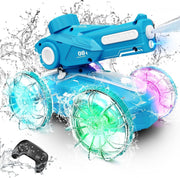 Amphibious RC Car Boat 4WD – 360° Stunt Water Spray Toy with LED Lights