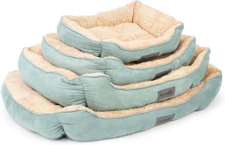 Medium Dog Box Bed 60x50cm Plush Washable Non Slip