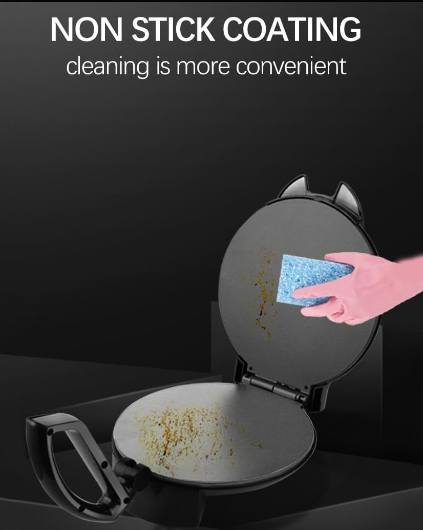 Electric Roti & Crepe Maker 1400W | Non-Stick Double-Sided Heating