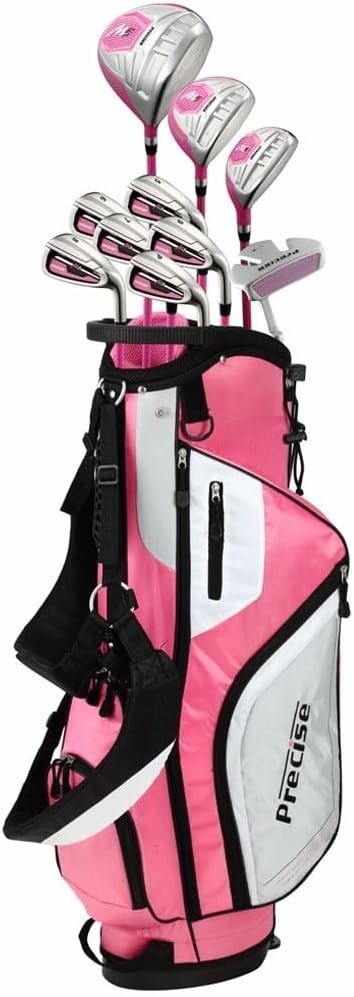 Ladies Complete Golf Club Set Right Hand Pink Graphite Driver Woods Irons