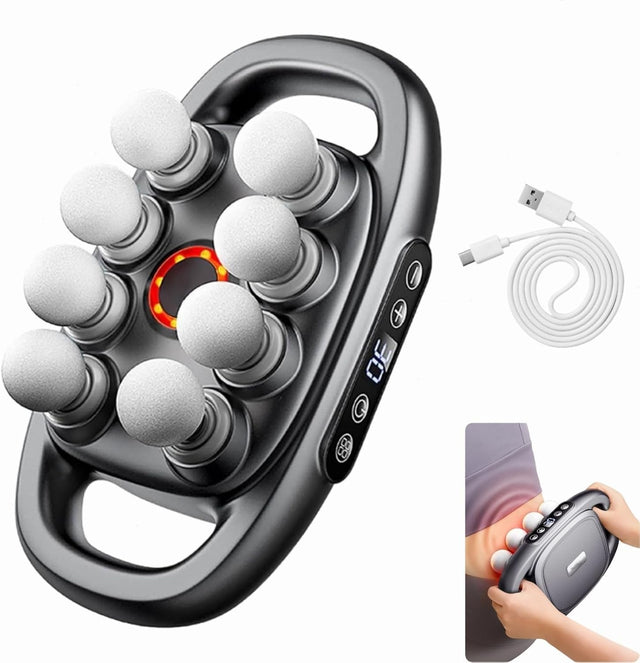 8 Head Deep Tissue Massage Gun Electric Muscle Massager Rechargeable