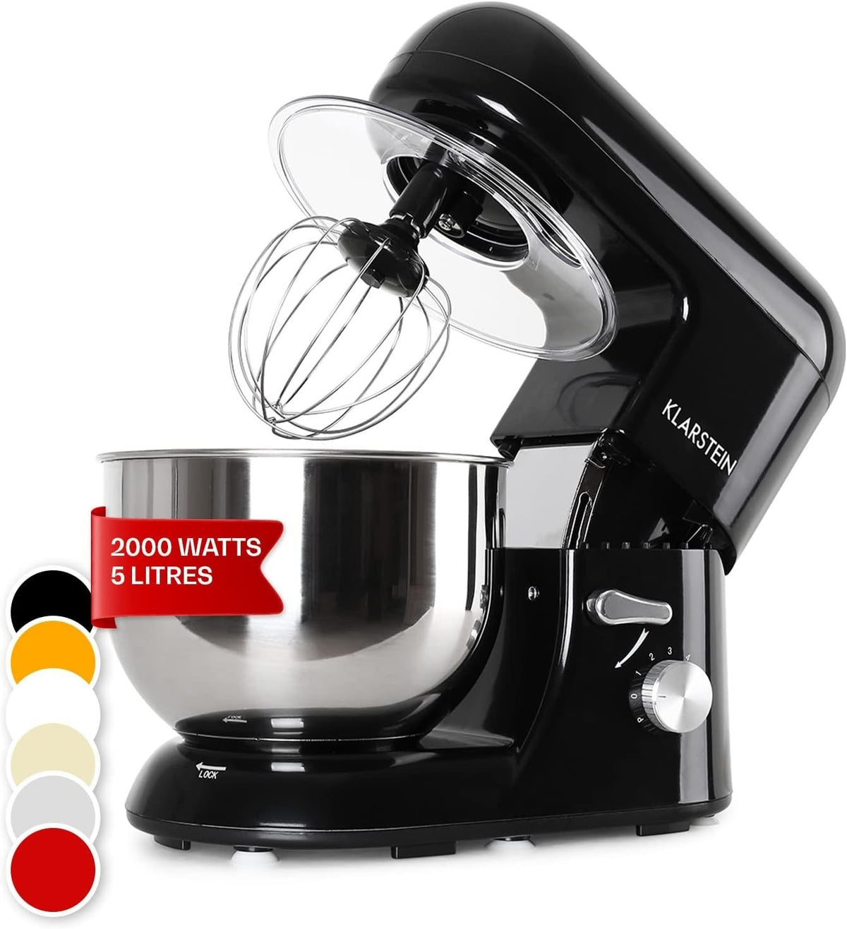 5L Stand Mixer 1300W Cake & Bread Maker 6 Speed Planetary Rotation Anthracite