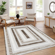 Large Washable Area Rug 200x290cm Anti Slip Geometric Soft Low Pile