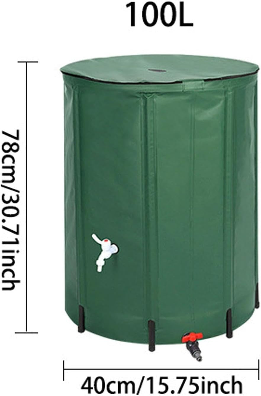 PVC Rain Water Collection Barrel with Spigot & Overflow – Eco-Friendly Garden