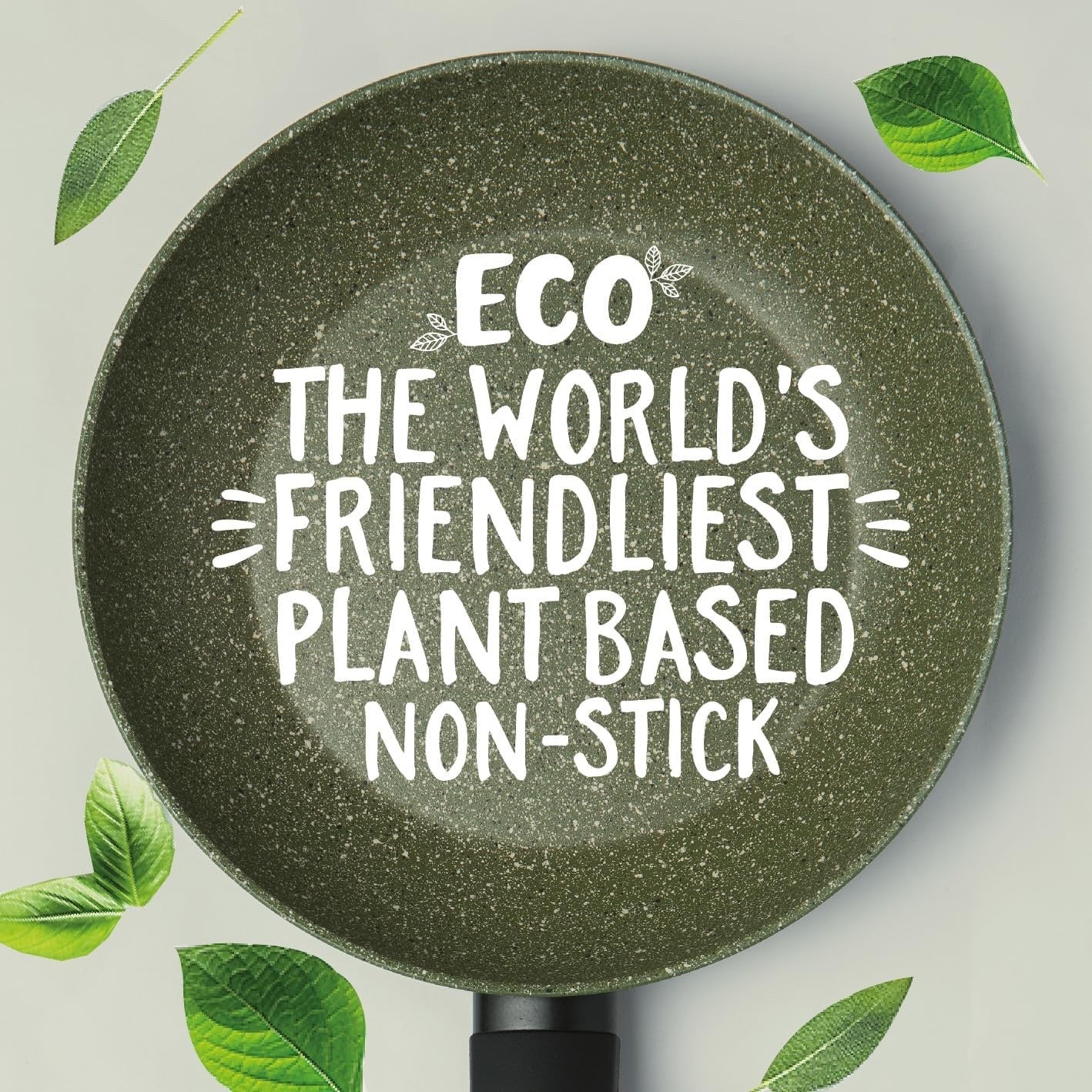 20cm Green Eco Non Stick Frying Pan Induction Compatible Dishwasher Safe