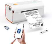 Portable 4x6 Thermal Shipping Label Printer Bluetooth/USB – White
