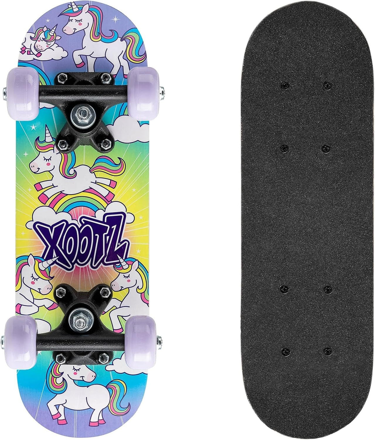 17" Kids Mini Skateboard Unicorn Design Maple Wood Cruiser