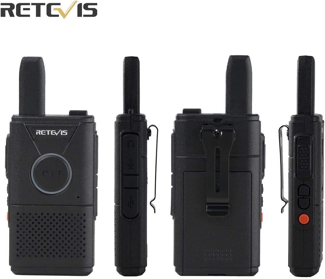 PMR446 Walkie Talkies 2 Pack Long Range Mini VOX Rechargeable Radio
