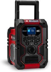 Cordless Building Site Radio DAB+/FM/Bluetooth USB, IP65, Red