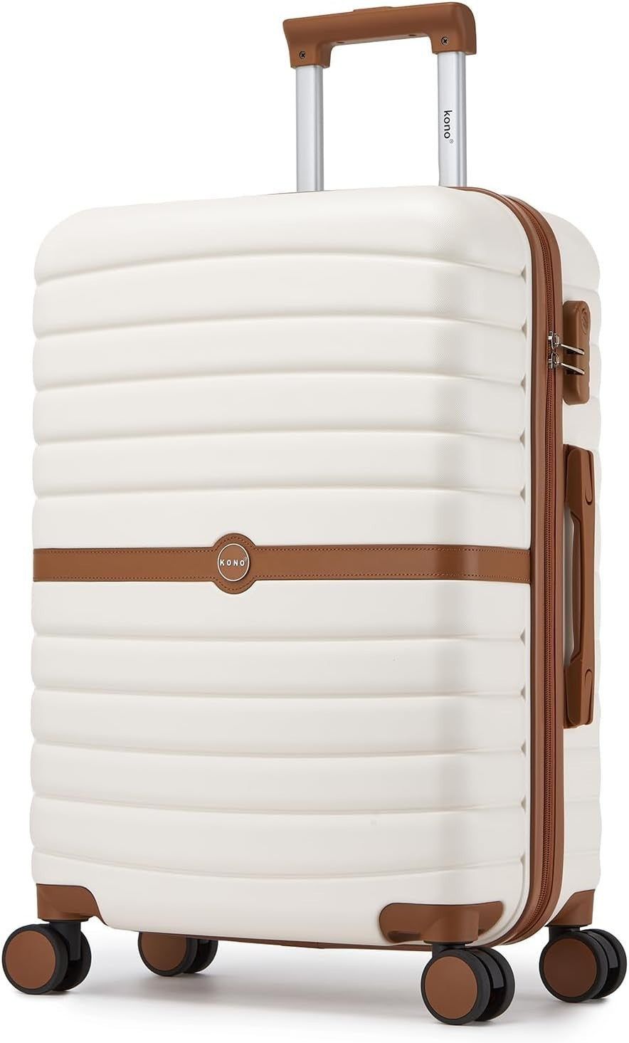 24'' Medium Check In Suitcase ABS PC Hard Shell Spinner Wheels Lock