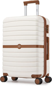 24'' Medium Check In Suitcase ABS PC Hard Shell Spinner Wheels Lock