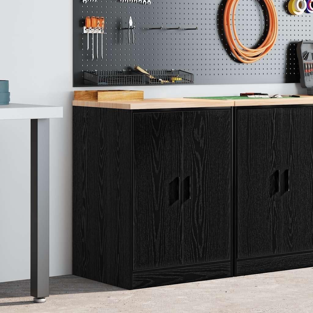 Black Pine Garage Storage Cabinet 60x51x85 cm - Durable Tool Organizer
