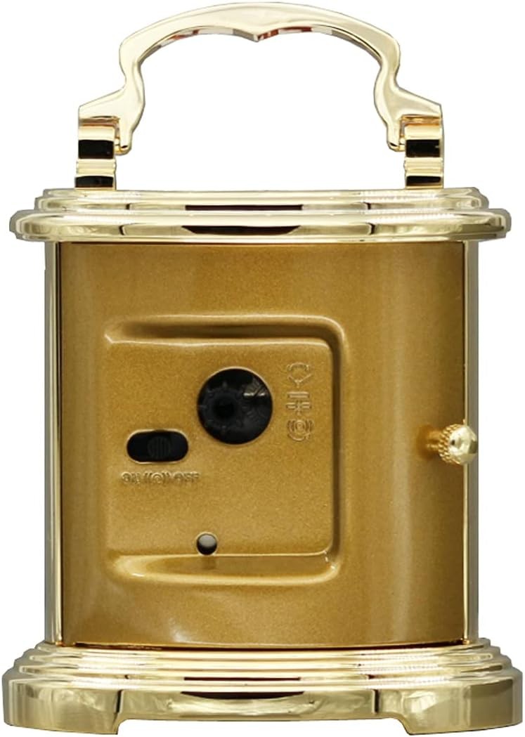 Gold Metal Desk Alarm Clock Classic Analogue Luxury Table