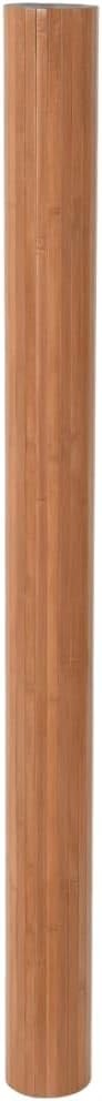 Brown Bamboo Room Divider 165x250cm Roll-Up Privacy Screen for Home Office