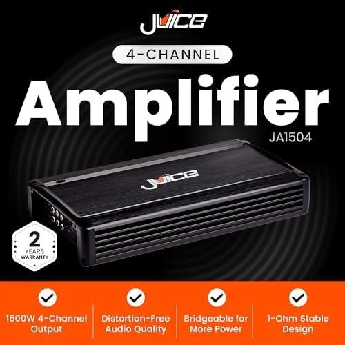JA1504 1500W 4-Channel Car Amplifier High Power Stereo Subwoofer