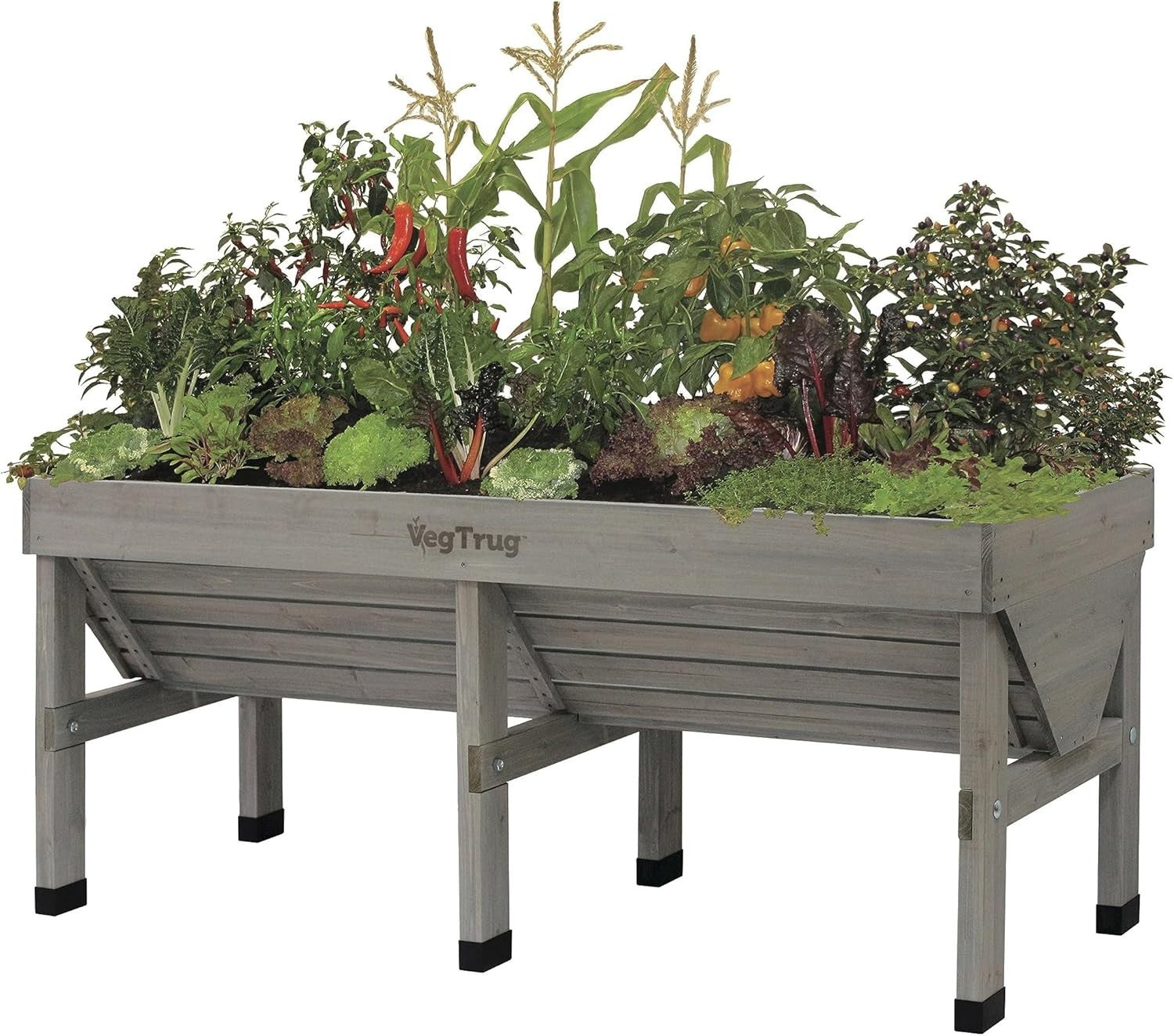 Large 1.8m Wooden Raised Garden Bed with Greenhouse Cover & Frame Set