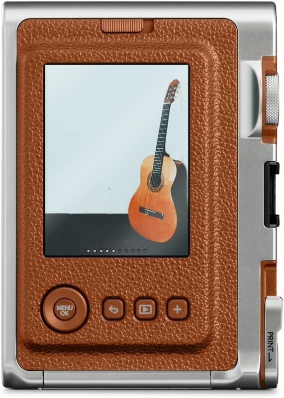 Hybrid Instant Camera Printer Brown Bluetooth LCD Screen 100 Effects
