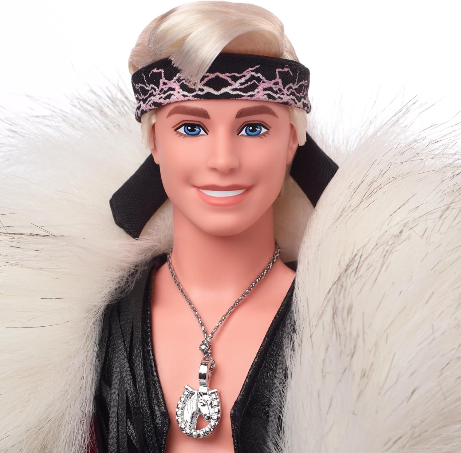 Movie Inspired Ken Doll Faux Fur Coat Fringe Vest Collectible