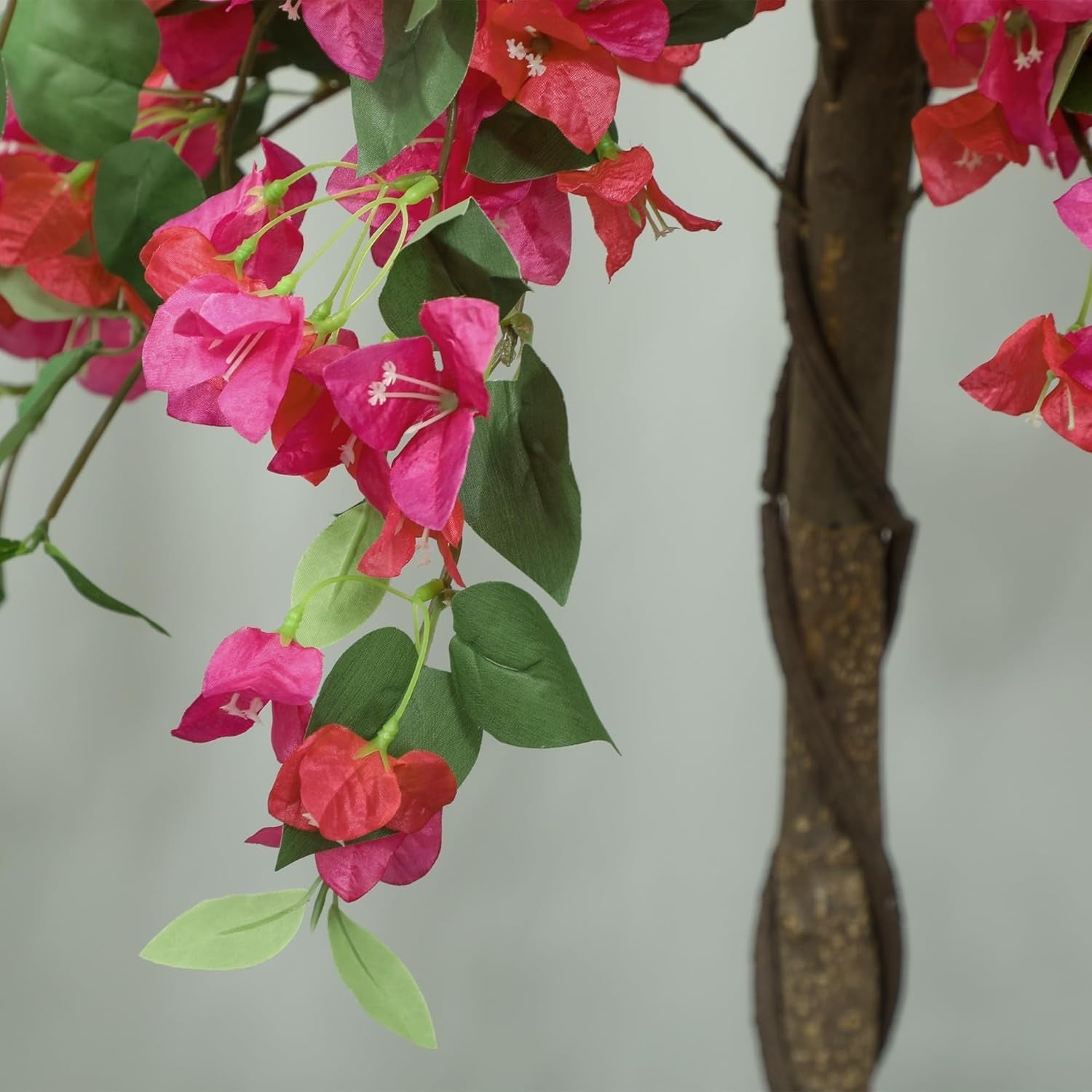 Set of 2 Red Murraya Faux Flower Trees 120cm Tall Artificial Indoor Plants Decor