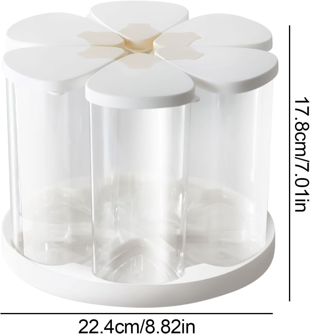 6 Grid 360° Rotating Grain Dispenser Airtight Storage