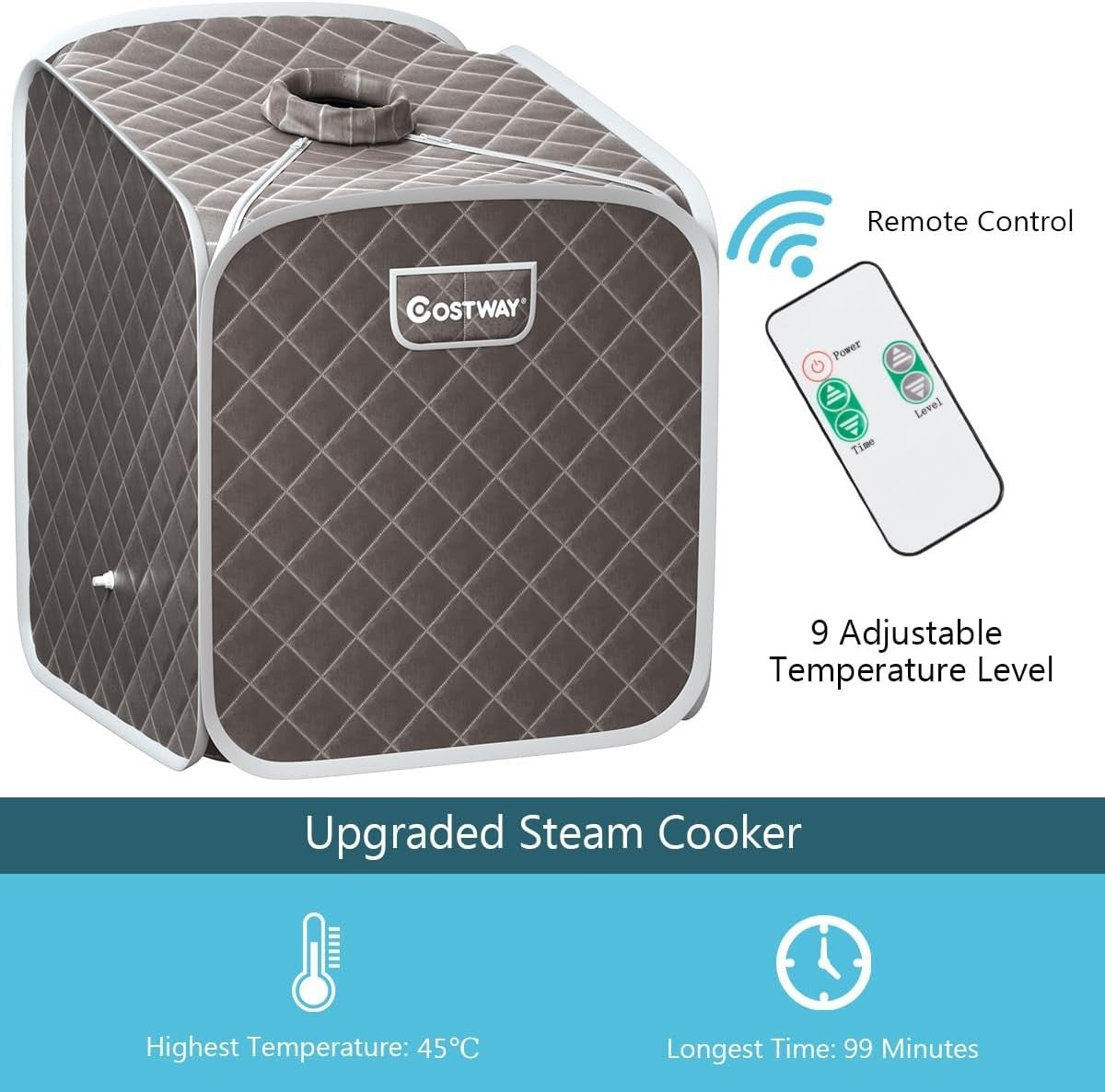Portable Steam Sauna Tent – Full Body Spa w/ Chair, Foot Roller & Remote