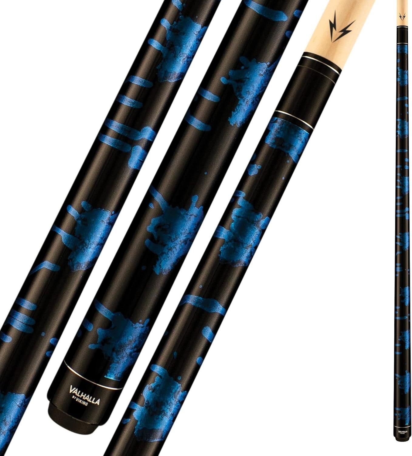 58" No-Wrap Pool Cue 18oz 13mm Leather Tip Steel Joint 2-Piece