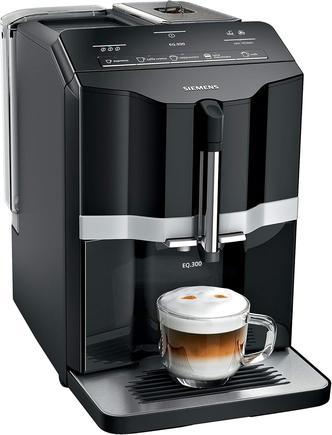 Bean-to-Cup Coffee Machine with Milk Frother, 1.4L Tank, One-Touch Drinks
