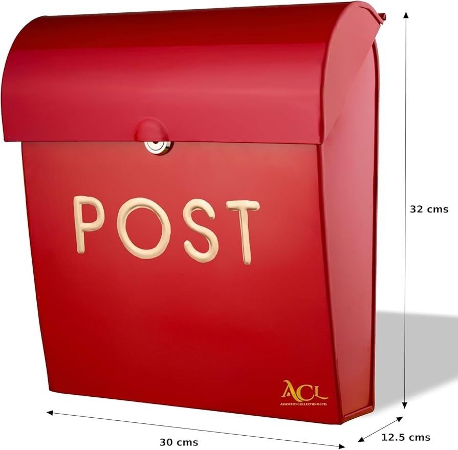 Lockable Wall Mounted Mailbox Aluminium Weatherproof Post Box Secure Modern