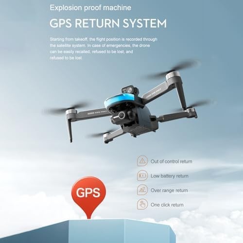4K GPS Drone with 50min Flight, Obstacle Avoidance, Dual Camera, Brushless