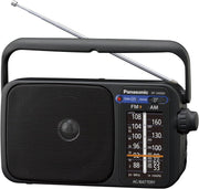 Portable FM/AM Radio Digital Tuner Large Dial Mains Battery Black