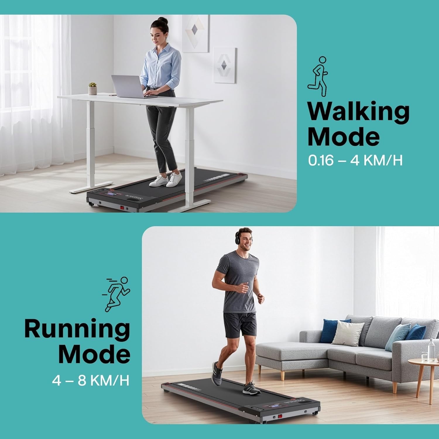 Foldable Under Desk Treadmill – Compact Home & Office Walking Pad