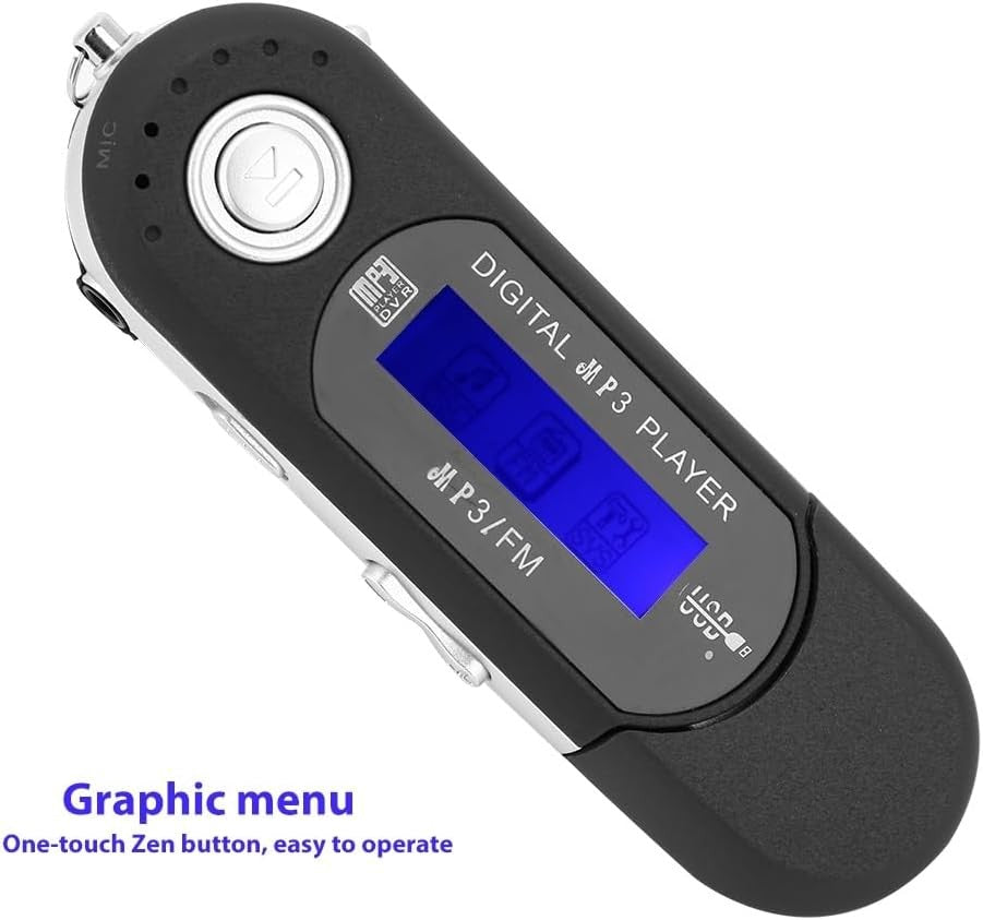 32GB USB MP3 Player with FM Radio LCD Display Earphones