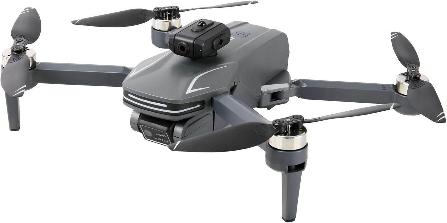 Compact Grey Drone with Camera WiFi Control Lightweight Design for Adults