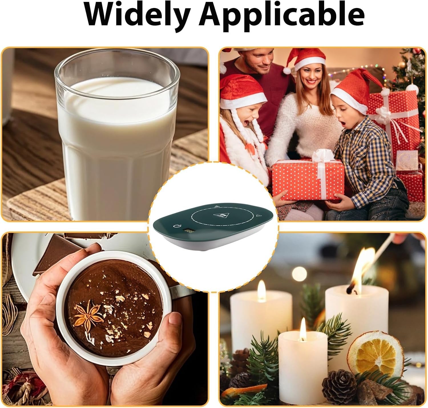 USB Coffee Mug Warmer 3 Temp LED Display 12H Auto Off