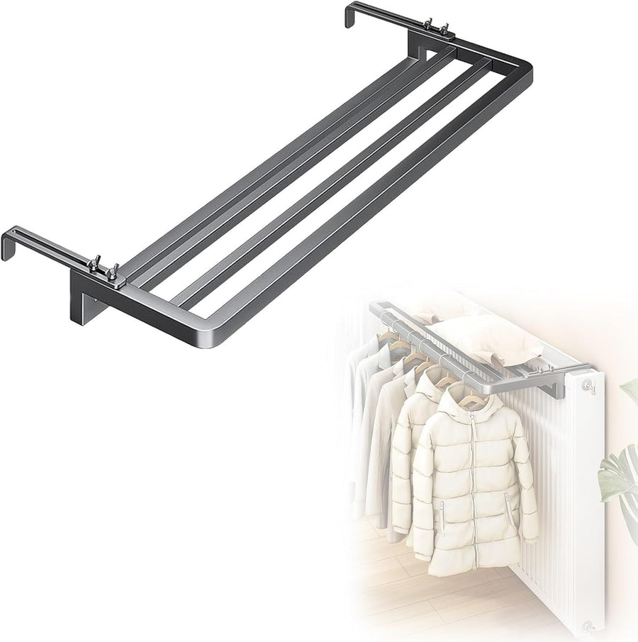 Adjustable Clothes Drying Rack for Radiator Heaters – Space-Saving Indoor Dryer