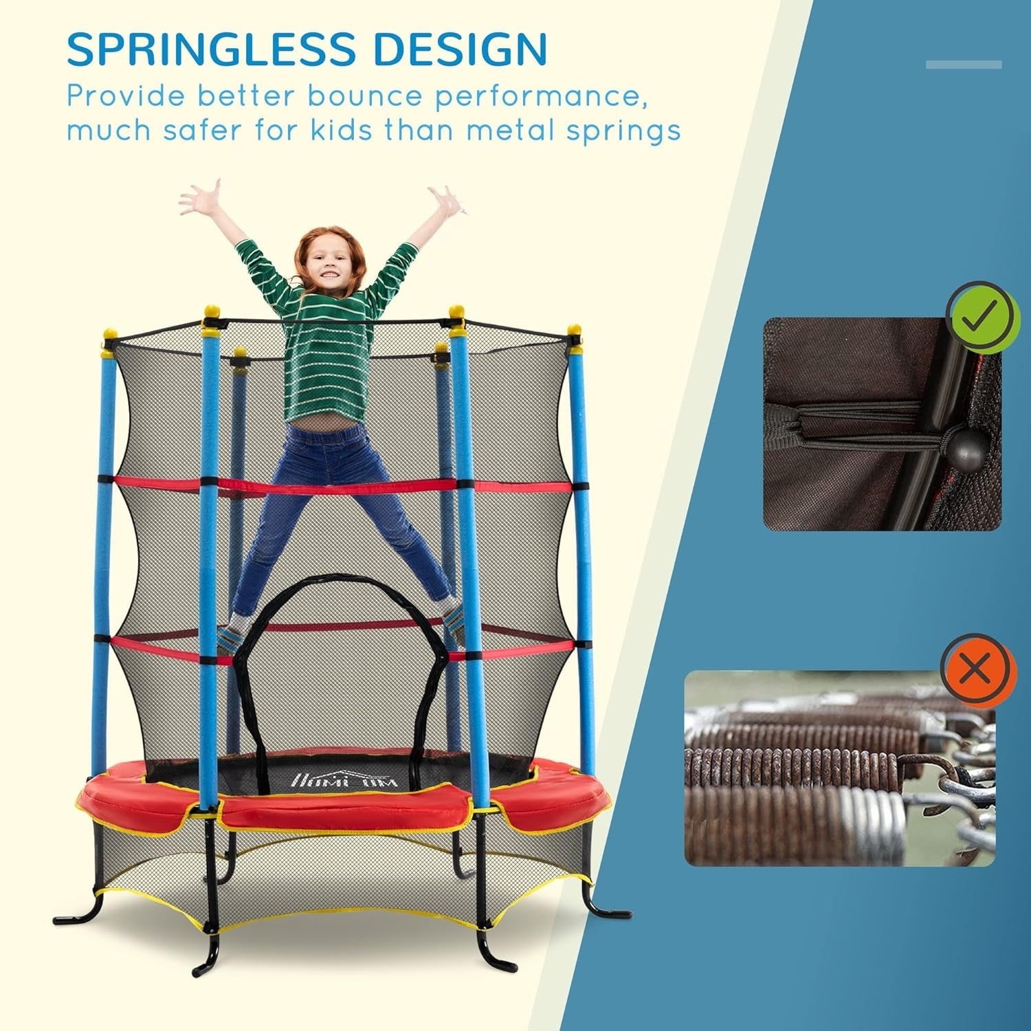 5.2FT Kids Trampoline Safety Enclosure Net Springfree Indoor Outdoor