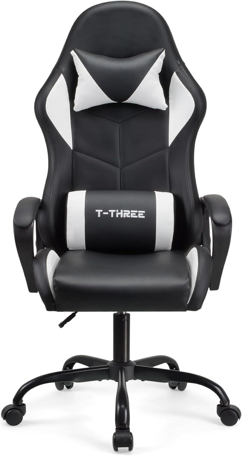 Ergonomic Gaming Chair High Back Swivel Office Chair White