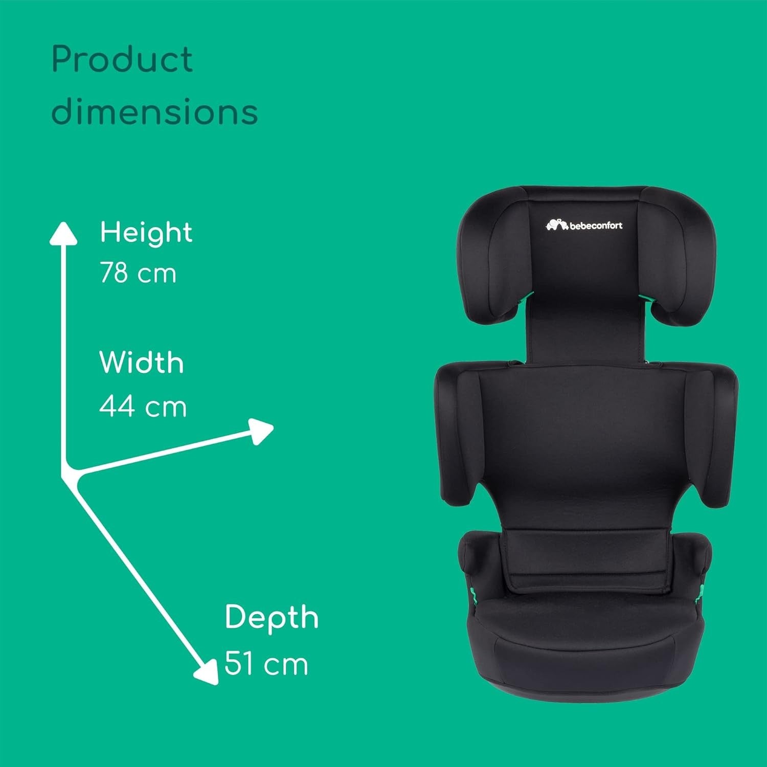 ISOFIX i-Size High Back Booster Car Seat 3–12 Years 100–150cm