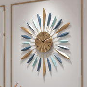 70cm Mid-Century Metal Wall Clock – Large Silent Modern Decorative Home Art