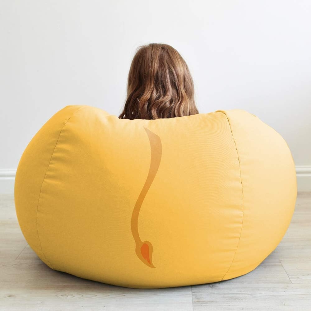 Kids Lion Bean Bag Chair Washable Toddler Seat Soft Safe Playroom Decor