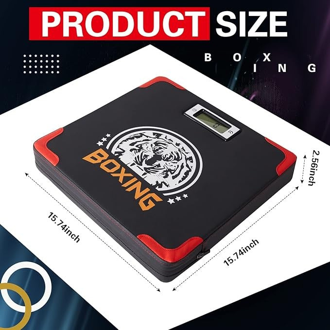 Wall Mounted Punch Strength Tester LCD Impact Boxing Pad Home Training