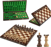 54cm Handmade Wooden Chess Set | Large Portable Board & Classic Pieces | Luxury