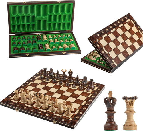 54cm Handmade Wooden Chess Set | Large Portable Board & Classic Pieces | Luxury