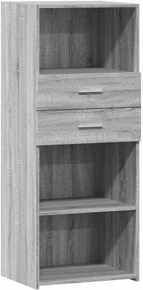Moisture Resistant Grey Storage Cabinet with Drawers & Shelves 50x42.5x124cm