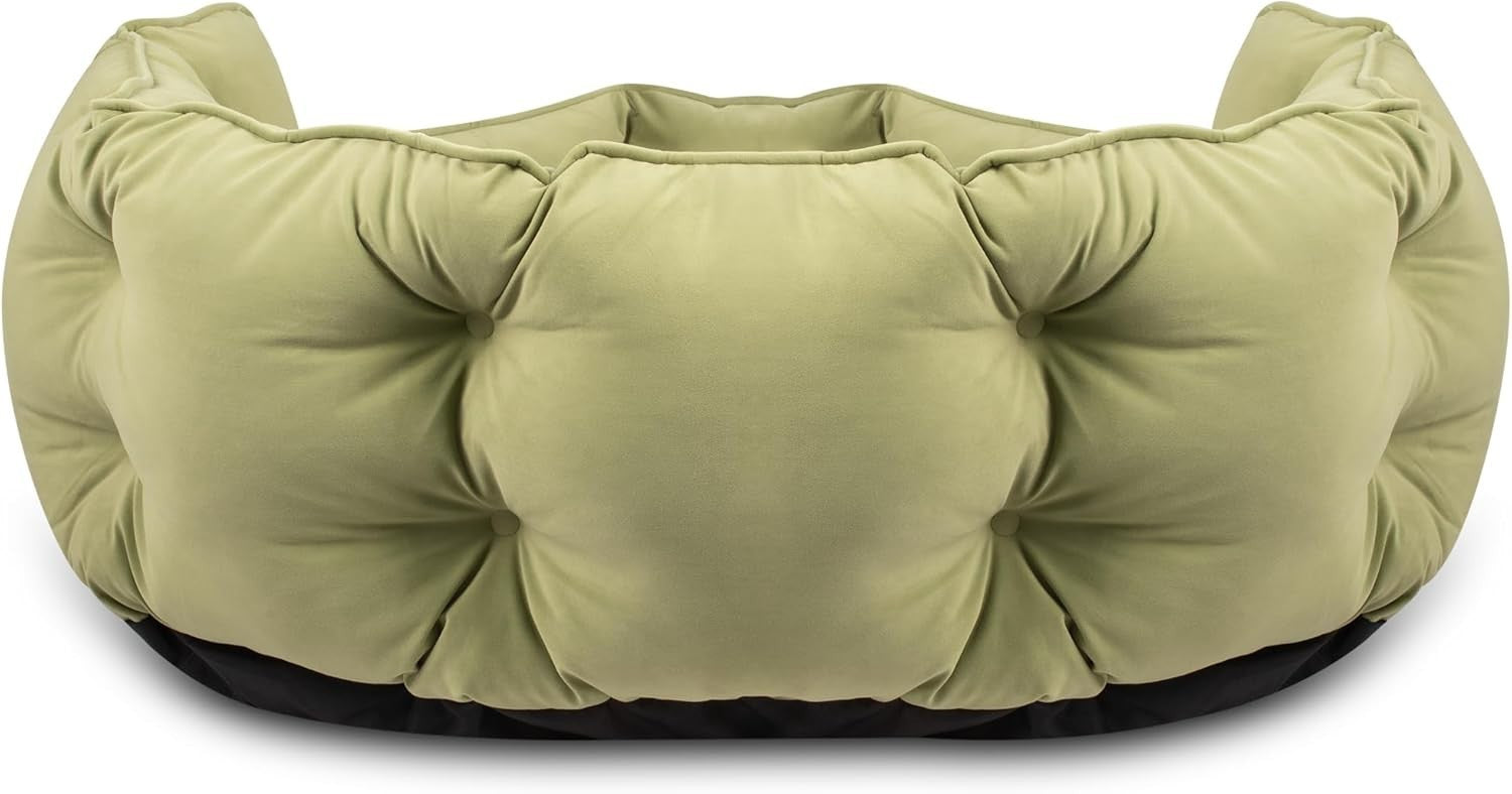 XXL Dog Bed 118x99x40cm Washable Faux Suede Calming Green