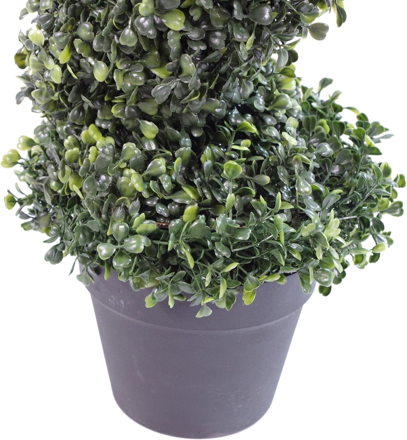 120cm Artificial Boxwood Spiral Topiary Tree in Nursery Pot Indoor Outdoor Decor