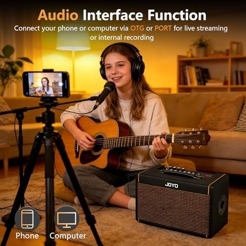 AC-40S Acoustic Guitar Amp 40W Bluetooth Battery Reverb Delay