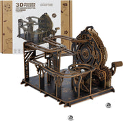 3D Wooden Marble Run Puzzle Mechanical Model Kit STEM Desk Decor