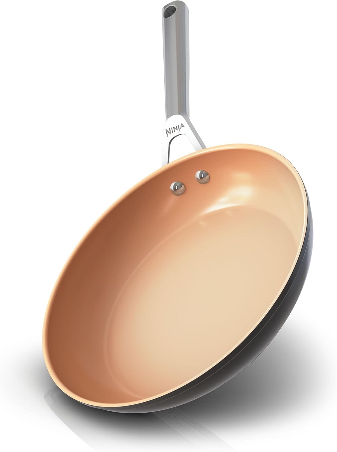 30cm Terracota & Black Ceramic Non-Stick Frying Pan – Induction & Oven Safe